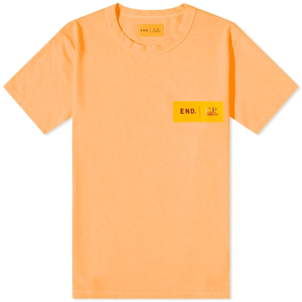 CP Company END. x  Men's ‘Adapt’ Plated Fluo Jersey T-shirt Orange